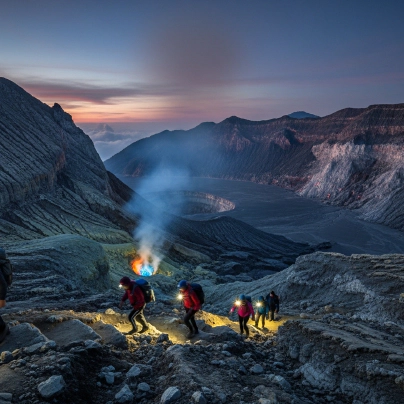Ijen Crater and the Blue Fire Phenomenon